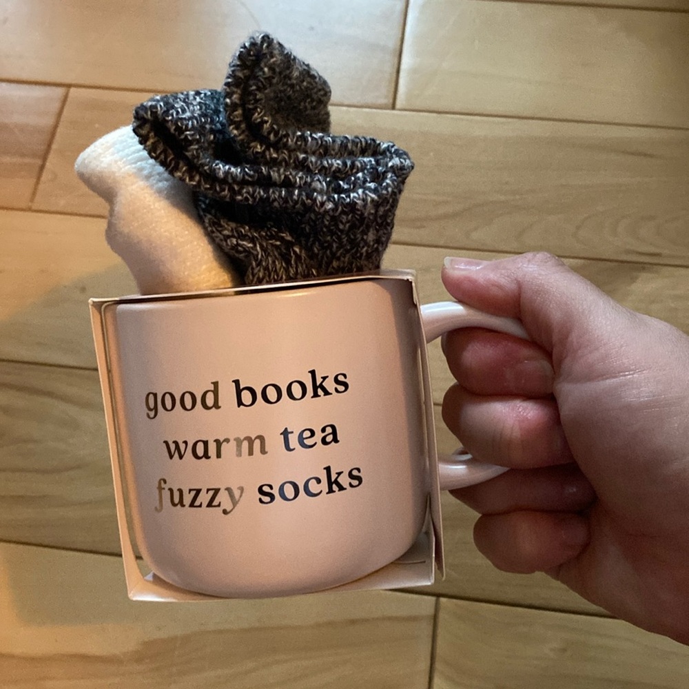 Indigo mug and socks